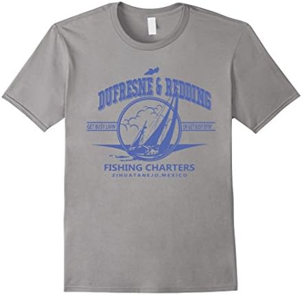 Men's Dufresne and Redding Fishing Charters T Shirt Large Slate