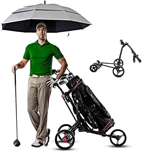 TUHFG Golf Push Cart Golf Carts, Trolleys,Folding Golf Push/Pull Trolley 3 Wheel with Score Board Scorecard Foot Brake Lightweight Golf Carts One Second to Open and Close TUHFG Golf Push Cart Golf Carts, Trolleys,Folding Golf Push/Pull Trolley 3 Wheel with Score Board Scorecard Foot Brake Lightweight Golf Carts One Second to Open and Close