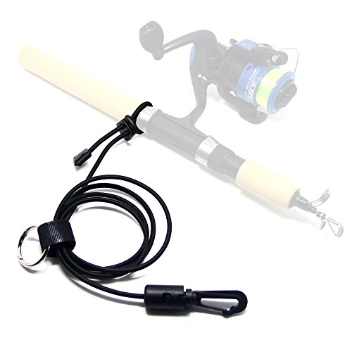 SAMSFX Adjustable Kayak Safety Bungee Paddle Leash Fishing Rod Leash Accessory Leash 2pcs