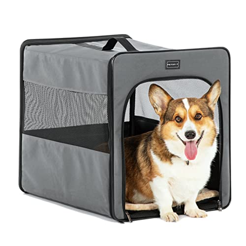 Collapsible Dog Crate, Upgrade Zipper and Strengthen The Seam, to