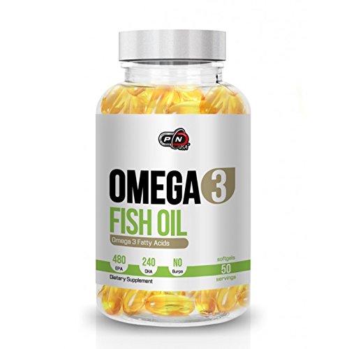 Pure Nutrition OMEGA 3 Kapseln Fischöl Hochdosiert 480 EPA 240 DHA 1200mg Ohne Zusätze