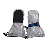 Waterproof Stay-on Winter Snow and Ski Mittens Fleece-Lined for Baby Toddler Kids Girls and Boys