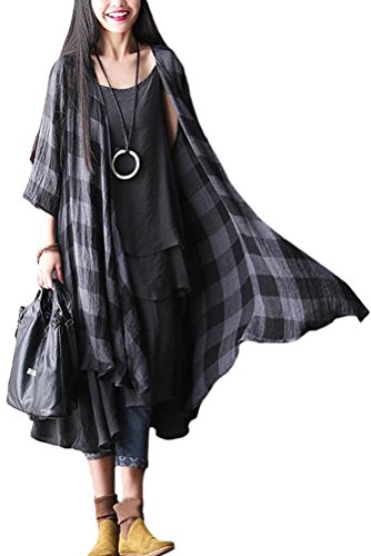 Mordenmiss women s new loose thin garb drape open front…