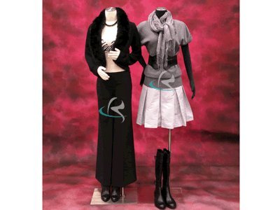(JF-F01Sarm+BS-05) Display Female Body Form white jersey form with flexible arms & metal base