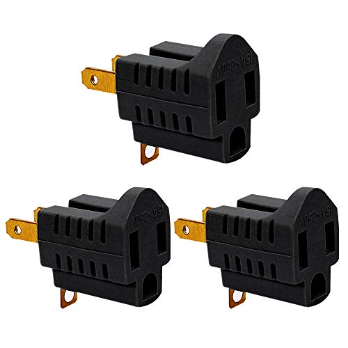 (3 Pack) 3Prong to 2Prong Adapter Grounding Converter 3 Pin to 2 Pin