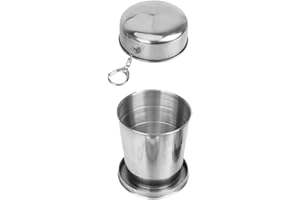 304 Stainless Steel Collapsible Cup for Outdoor Use, Perfect for Hiking, Camping, and Travel Beverages (Middle (Large (250ml)