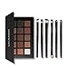 UCANBE Matte & Shimmer 15 Color Highly Pigmented Long Lasting Warm Neutral Eye Shadow Palette- Pro Neutral Eyeshadow Palette with 6pcs Eye Makeup Brush Set
