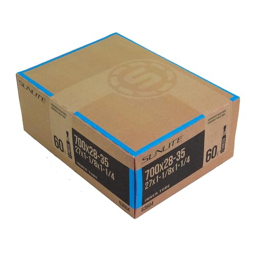 Photo 1 of 1 Pack - Bike Tube, Presta Valve 700c x 28-35, (27x1-1/8 to 1-1/4), 60mm Presta Valve, Bicycle Inner Tube, Sunlite