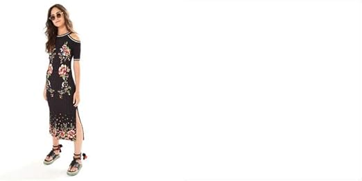 vestido rib floral tukanas