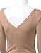 TWINTH Womens Long Sleeve Side Shirring Waist Maxi and Midi Dress