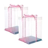 3 Layer Tall Transparent Cake Box 6" Bakery Carrier