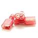 Ginsco 110pcs Male Red 22-18 Gauge Nylon Fully-Insulated Quick Disconnects Wiring Spade Wire Connector Crimp Terminal
