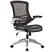 Modway Attainment Mesh Back and Vinyl Seat Modern Office Chair in Brown