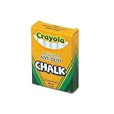 Crayola Nontoxic Anti-Dust Chalk, White, 12 Sticks/Box, 12 Dozen