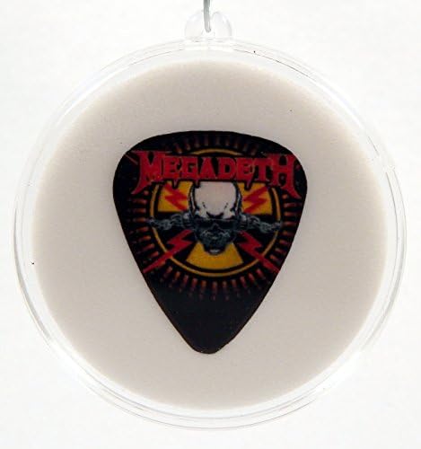 Megadeth Guitar Pick #8/12 With MADE IN USA Christmas Tree Ornament Capsule
