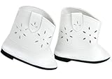 Doll Cowgirl Boots in White, Doll Shoes Fits 18 Inch Dolls like American Girl, White Cowgirl Doll Boots