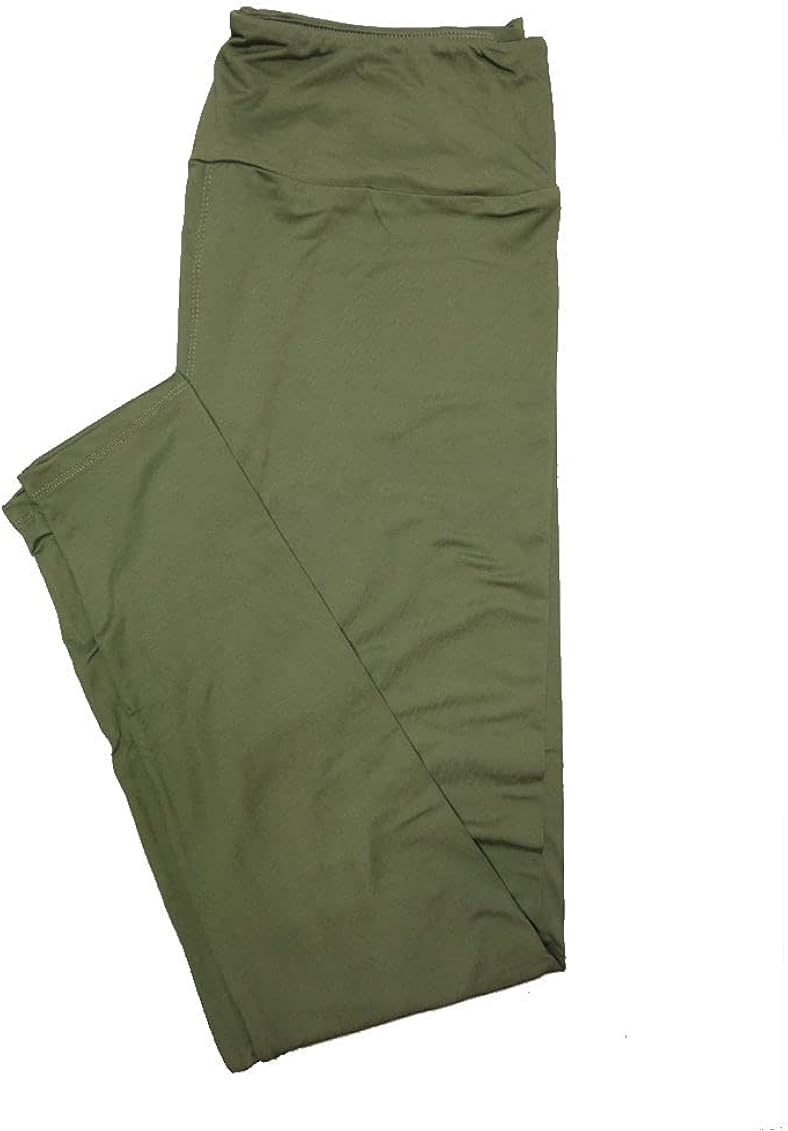 Lularoe Tall Curvy TC Solid Green Army 