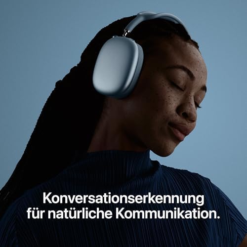 AirPods Max 2 kabellose Over-Ear Kopfhörer, Aktive Geräuschunterdrückung, Adaptives Audio, Personalisiertes 3D Audio, Live Übersetzung – Blau ​​​​​​​