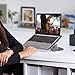 SLYPNOS Height-and-Angle Adjustable Aluminum Laptop Stand, Cooling Ventilated Laptop Platform Riser Holder with Non-Slip Pads, Front Lip for 13-17 Inches Laptop Tablet Notebook Smartphone, Silver