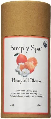 Simply Spa Organic White Tea, Honeybell Orange Blossom, 1 Ounce