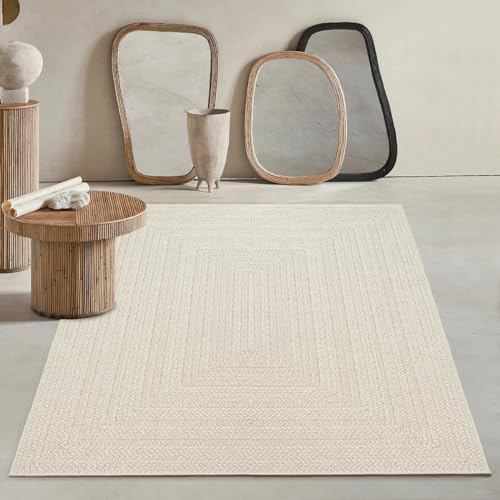 Mias Teppiche Soil – ca. 140 x 200 cm Outdoor Teppich wetterfest Jute-Look Balkon Terrasse