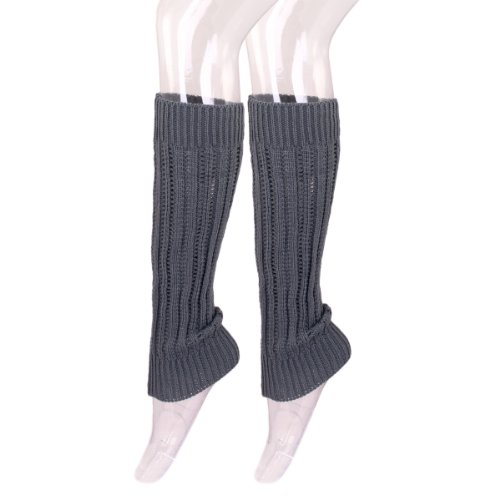 Premium Solid Color Soft Lacy Rib Knit Leg Warmers - Different Colors Available