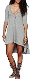 Urban CoCo Women's Half Sleeve High Low Loose Casual T-shirt Top Tee Dress