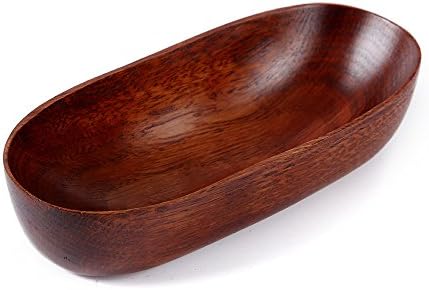 Donxote Multifunctional Wooden Platters Jewelry Key Wallet Phone Tray in Boat Shape