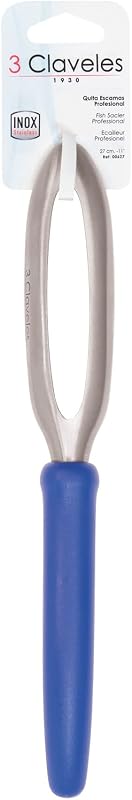 3Claveles 627 - Removedor de escamas, aço inoxidável, cabo em polipropileno, 27 cm