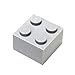 LEGO Parts and Pieces: 2x2 Light Gray (Medium Stone Grey) Brick x50