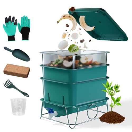 HCGADON 3-Tray Worm Composter