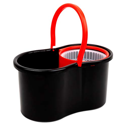 Mop and Bucket Set Strongest Heaviest Duty Mop - Best Floor Mop Easy To Use - For Professional Home Floor Cleaning System - 360 Spin Non Scratch Microfiber Wet Jet Mop With Integrated Wringer Bucket