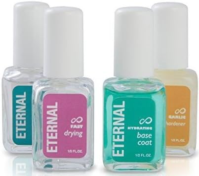 Eternal Nail Treatment Set - Perfect Nails Collection: Hardener, Gel Top Coat, Hydrating Base Coat and Fast Drying Polish