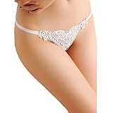 Panties,BeautyVan Fashion Lady Love Shape Lace Heart Briefs Lingerie G-string Thongs Panties (White)