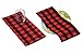 Urban Villa Buffalo Checks Kitchen Towels Set of 6 - Red/Black - 20x30 Inches - 100% Cotton - Highly Absorbent - Premium Quality - Ultra Soft - Mitered Corners