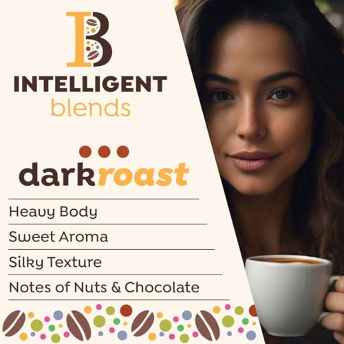 Intelligent Blends Dark Roast Coffee Pods, 100 ct, Single Serve Pods – 100% Arabica Coffee, Compatible with Keurig K Cups Maker