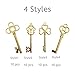 Mmei 40 pcs Large Antique Gold Steampunk Vintage Skeleton Keys for DIY Wedding Party Gifts Jewelry Necklace Pendants Decoration (4 Different Style x 10)