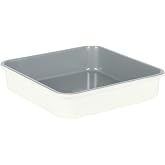 Sur La Table Kitchen Essentials Bake Sale 9 Inch PFOA, PFAS, PTFE Free Nonstick Rectangular Cake Pan - Linen White