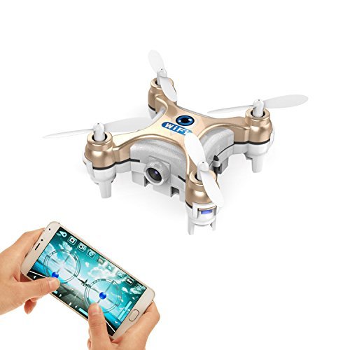 Smallest FPV Drone with Camera Live Video iOS/Android APP Phone Wifi Remote Control Mini Quadcopter Spy Drone Pocket Drone for Apple iPhone iPad Sumsung HTC