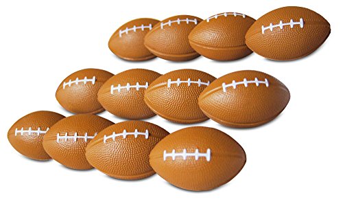 Novel Merk Football Anti-Stress 12 Pack Squeeze Ball for Kids Party Favors & School Carnival Prizes