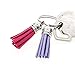 KeyZone 100 Pieces 50 Colors 40 mm Faux Suede Tassel Pendants with Caps for Key Chain Cellphone Straps DIY Accessories