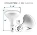 Hyperikon LED BR40 15W=100W, E26 Base, Non-Dimmable, Wide Flood Light Bulb, UL, Daylight White, 6 Pack
