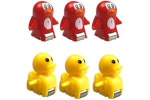 NEXTAKE Extra Ducks for Duck Slide Toy Set, Accessory for Automatic Stair-Climbing Ducklings, Fit The 1.5cm/ 0.59inch Track (Extra 3 Ducks + 3 Penguins)