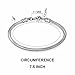 ANGEMIEL 925 Sterling Silver Snake Chain Bracelet for European Bracelets Charms Bead Size 7.8inch