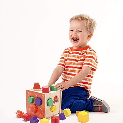 image for Joqutoys Shape Sorting Box with Stacking Blocks Educational Shape Sort