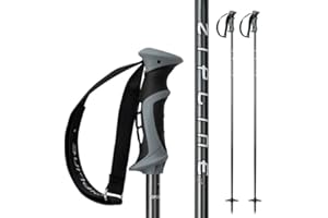 ZIPLINE SKI Zipline Blurr 16.0 Graphite Composite Downhill Ski Poles - Lightweight, Durable, Freeride All-Mountain, Ergonomic Grip, Ideal for All-Mountain Skiing