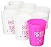 ma'babe Bride Tribe Silicone Wine Cups 10 Piece of Set Bundle with Temporary Tattoos Cutest Party Ever
