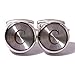 HJ Men's 2PCS Fashion Dazzle Tuxedo Shirts Platinum Plated Cufflinks Initial Letter 2 Color A-Z (silver C), Small