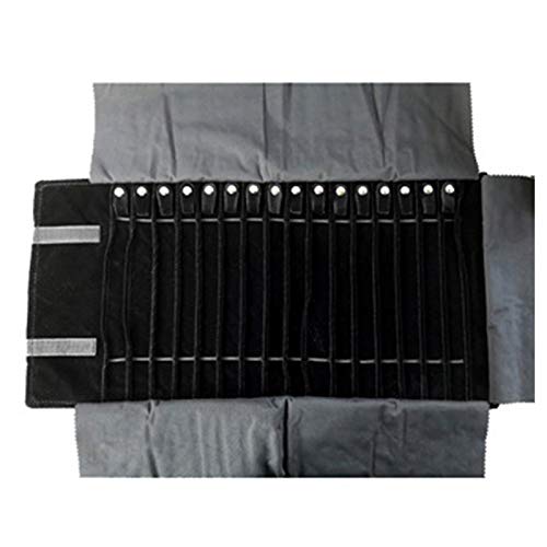 Qezodsx Jewellery Roll Wholesale, Velvet Jewelry Roll Bag Storage Bag Storage Bag Portable Necklace Display Case, Black