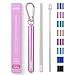 Flyby Portable Reusable Drinking Straws Pinkish Color Purple Ultimate Straw